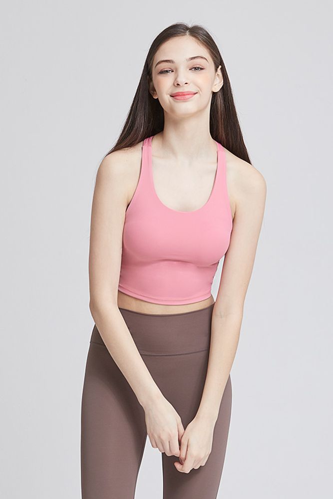 [Ultimate] CLWT4029 Fresh All Day Bra Top Peach Pink, Gym wear,Tank Top, yoga top, Jogging Clothes, yoga bra, Fashion Sportswear, Casual tops For Women _ Made in KOREA